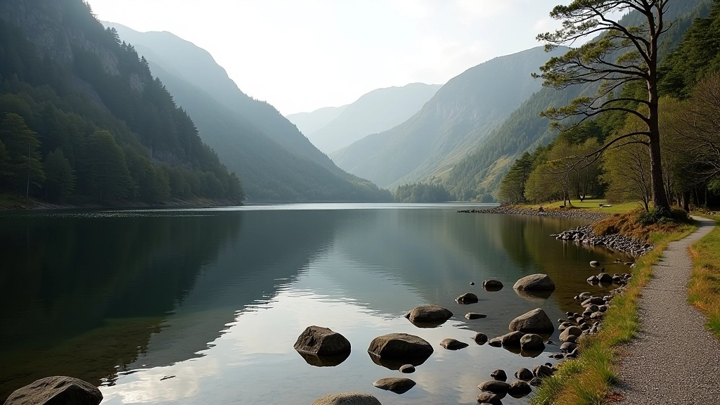 Upper Lake Scenic Trail - mountain landscape and woodland paths